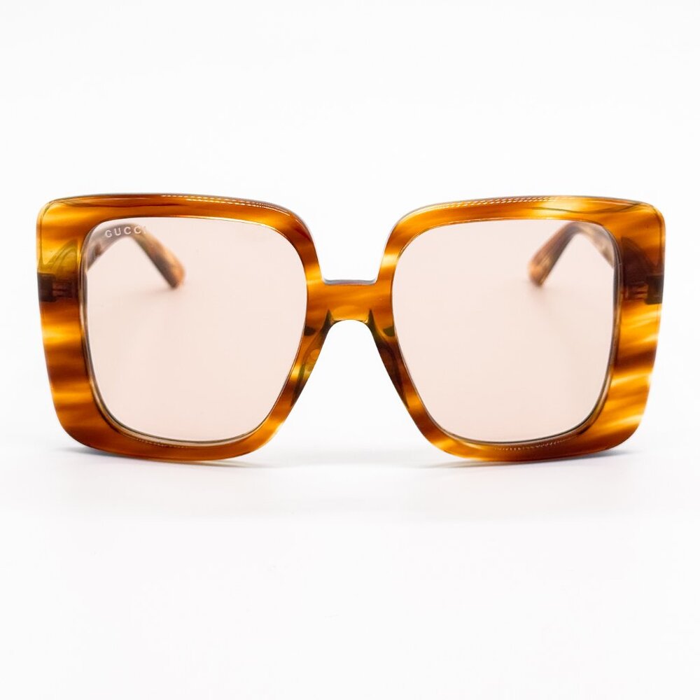 NEW GUCCI GG1314S 003 SUNGLASSES WOMEN HAVANA BROWN OVERSIZED EYEWEAR GUCCI - Picture 3 of 12